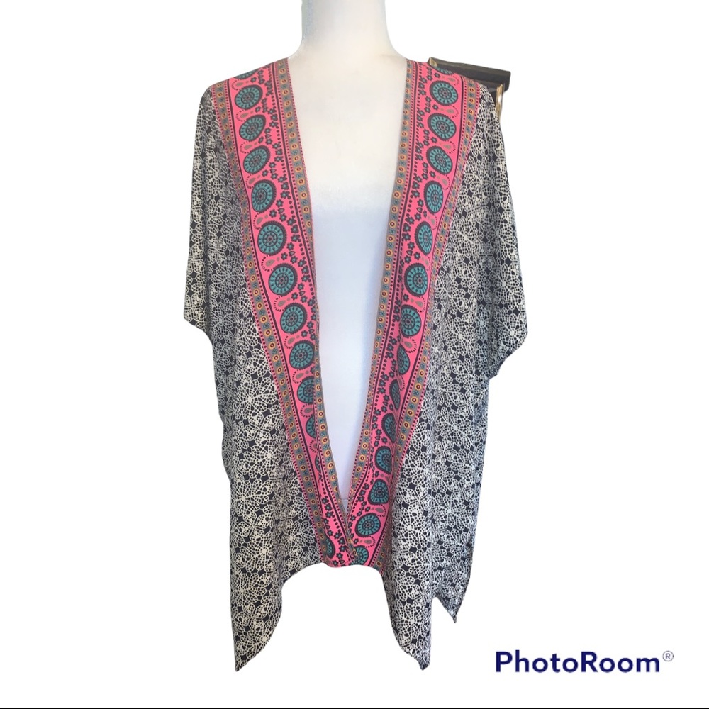 mmm mmm mmm Boho Colorful Open Front Kimino Sz S